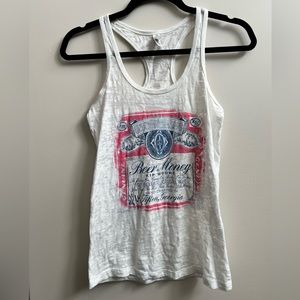 Autographed Kip Moore Beer Money Women’s white Tank Top Size Small